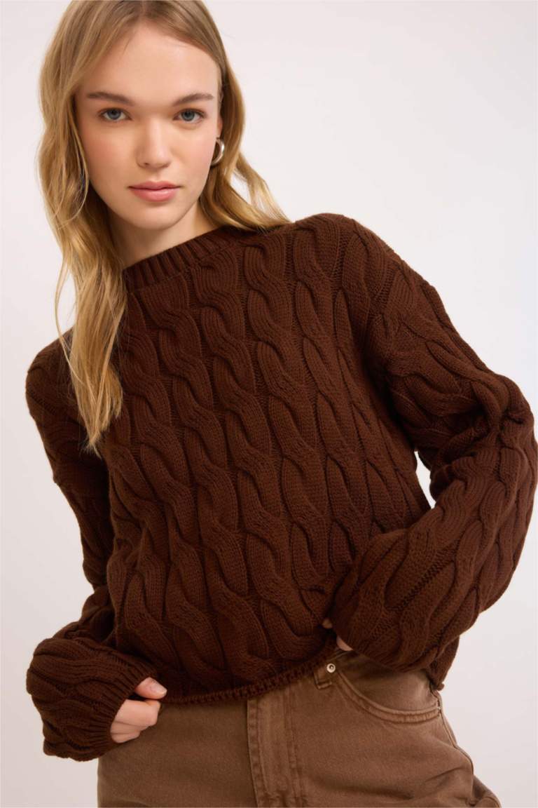 Свитер стандартного кроя с круглым вырезом, Коллекция Coool