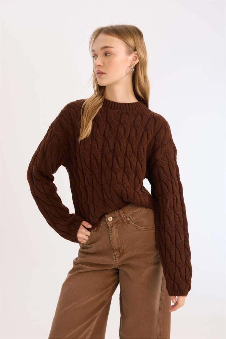 Свитер стандартного кроя с круглым вырезом, Коллекция Coool