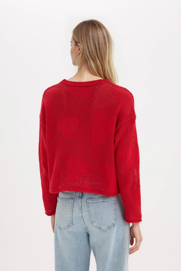 Oversize Fit Crew Neck Valentine's Day Pullover