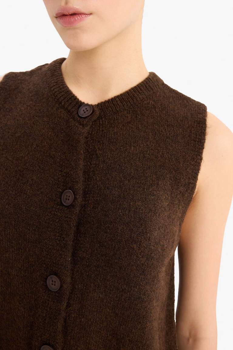 Regular Fit Crew Neck Knitwear Vest