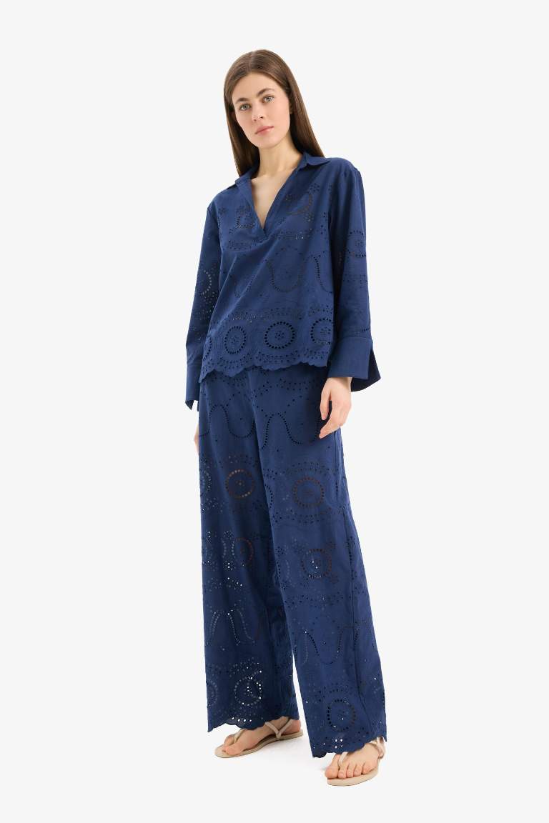 Regular Fit Brode Plaj Pantolonu-Fall in Love