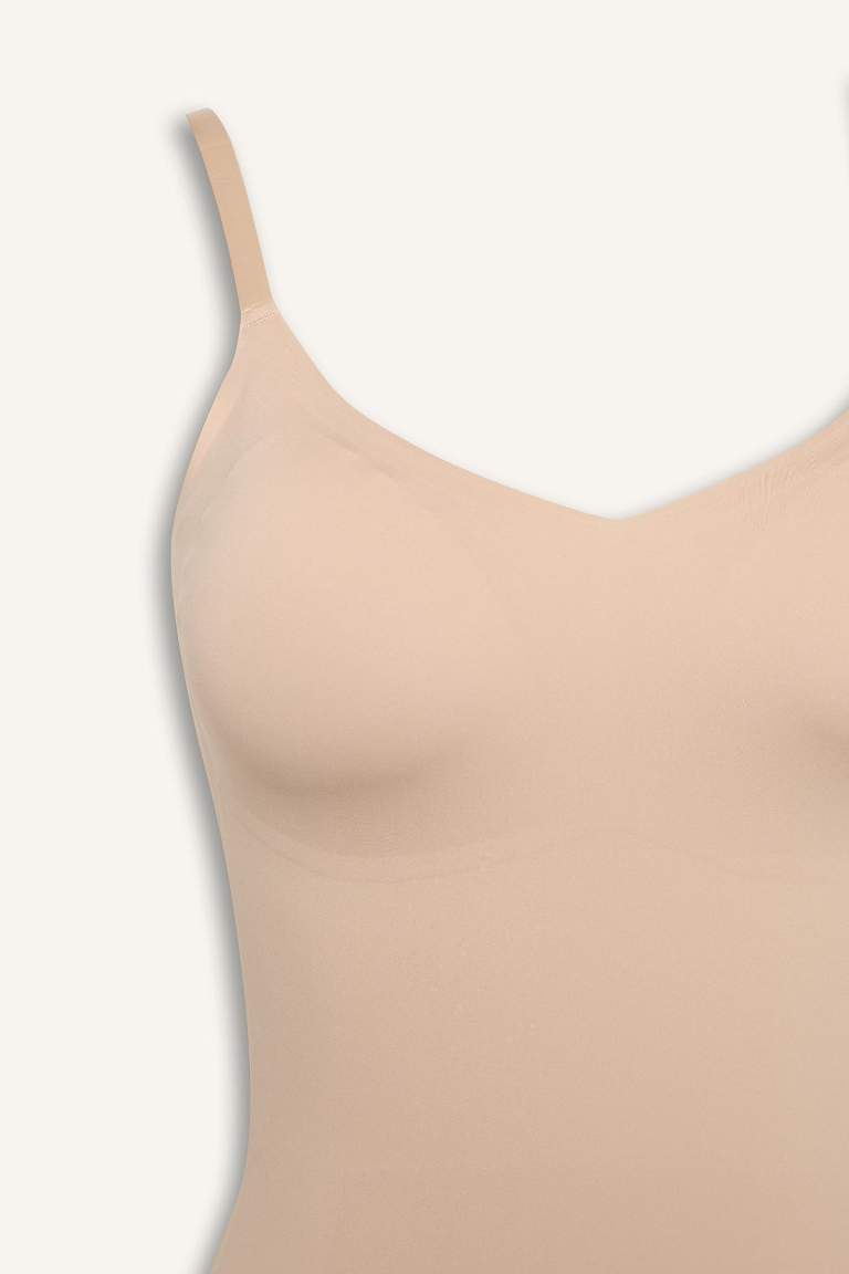Çıkarılabilir Pedli Ten Rengi Bodysuit Korse-Fall in Love