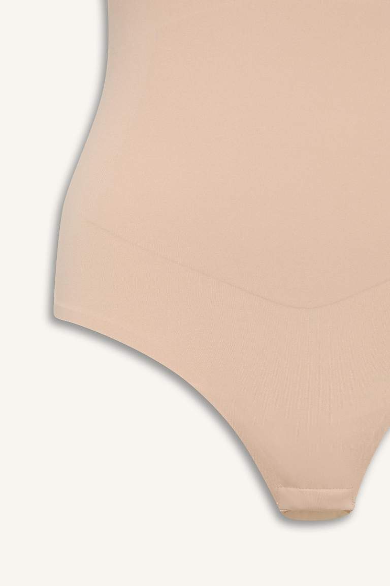 Çıkarılabilir Pedli Ten Rengi Bodysuit Korse-Fall in Love