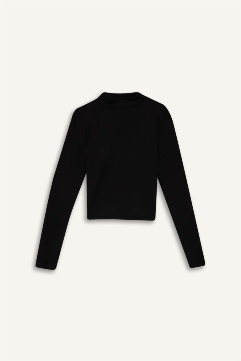 تي شيرت كم طويل سليم فيت هاف كول