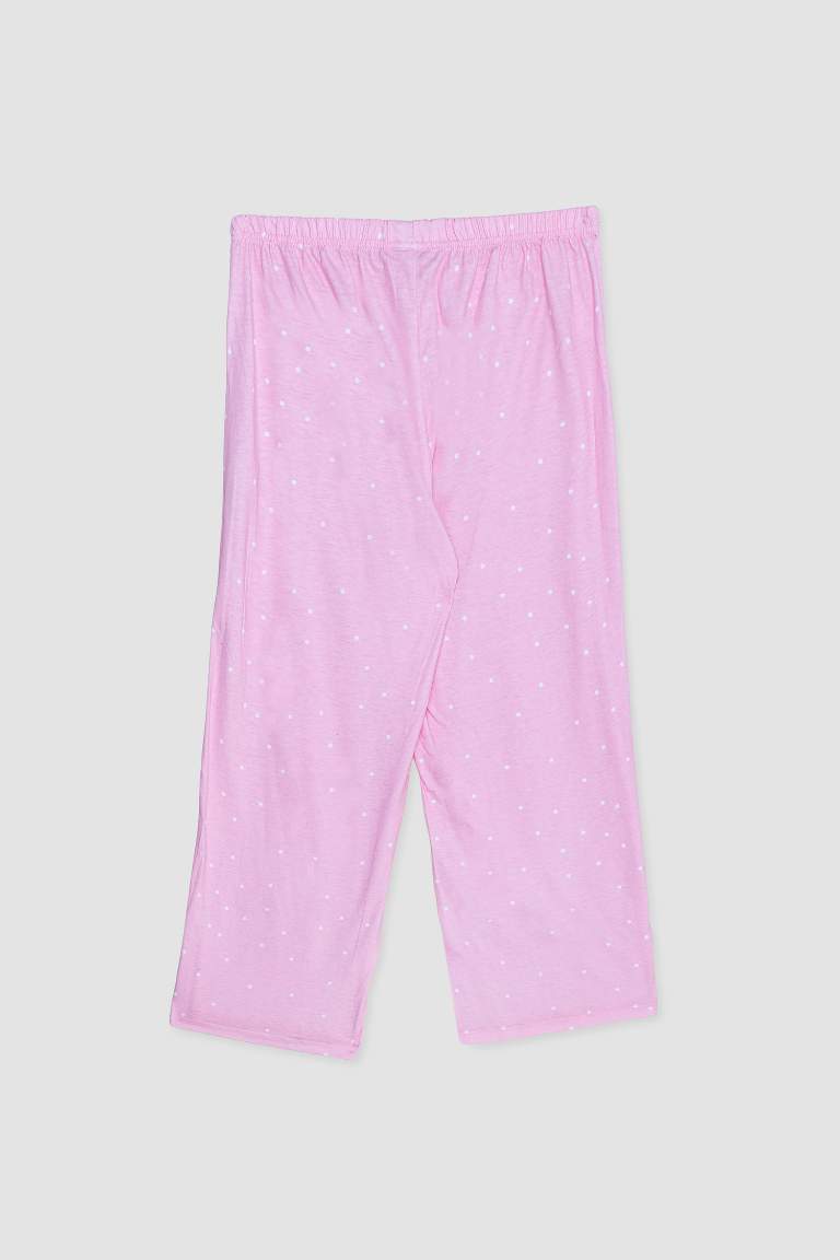 طقم بيجاما بناتي بينك قصة عادية كم طويل من Fall in Love - قطعتين