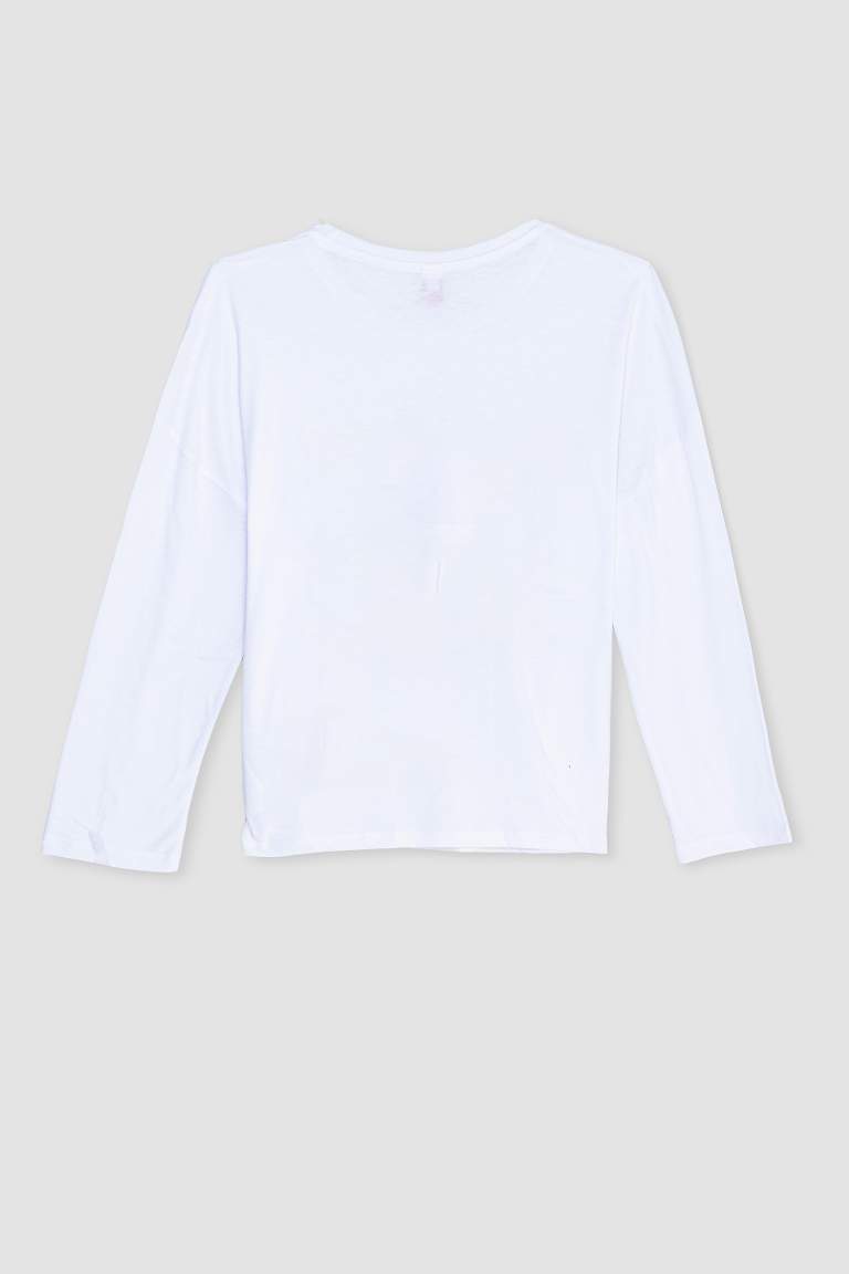 طقم بيجاما بناتي بينك قصة عادية من Fall in Love - قطعتين