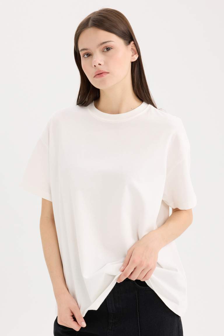 Oversize Fit Crew Neck Short Sleeve T-Shirt