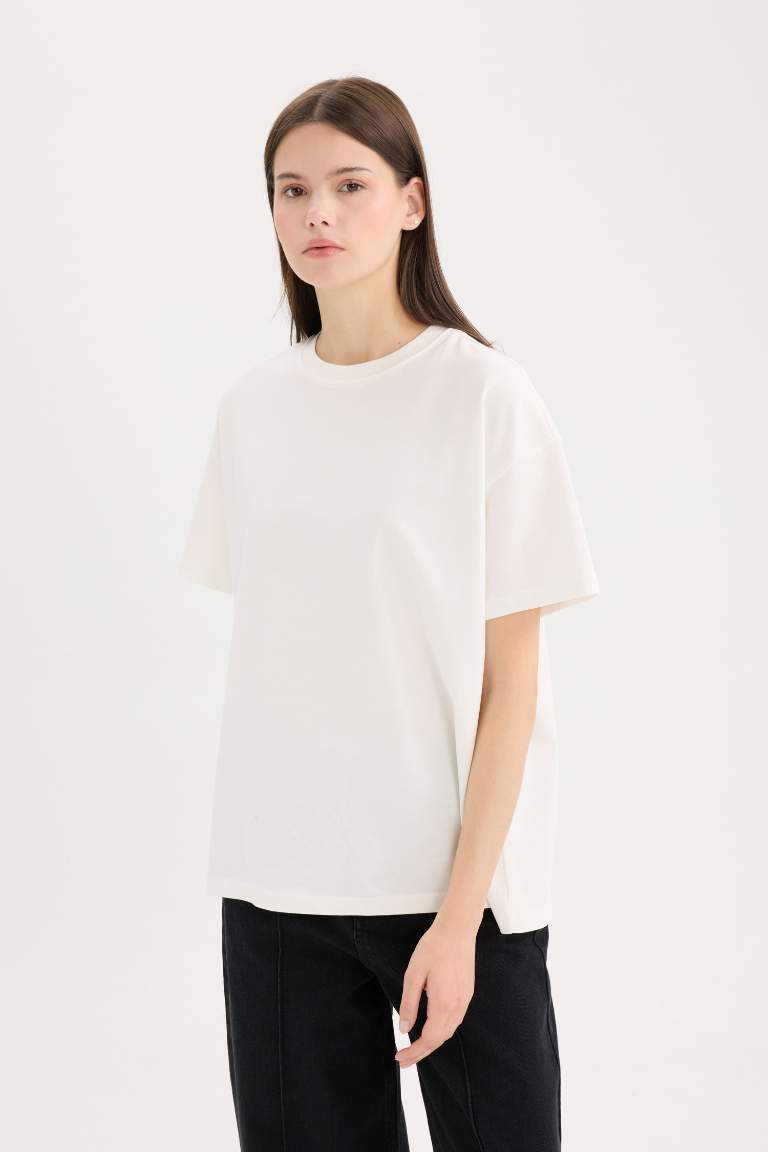 Oversize Fit Crew Neck Short Sleeve T-Shirt