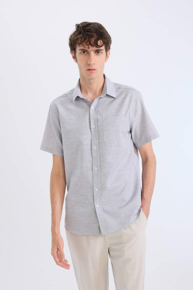 Modern Fit Polo Neck Summer Basic Shirt