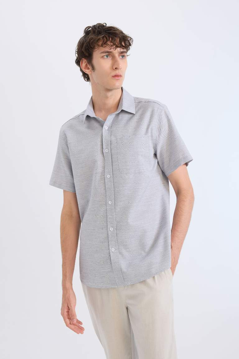 Modern Fit Polo Neck Summer Basic Shirt