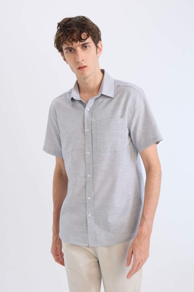 Modern Fit Polo Neck Summer Basic Shirt