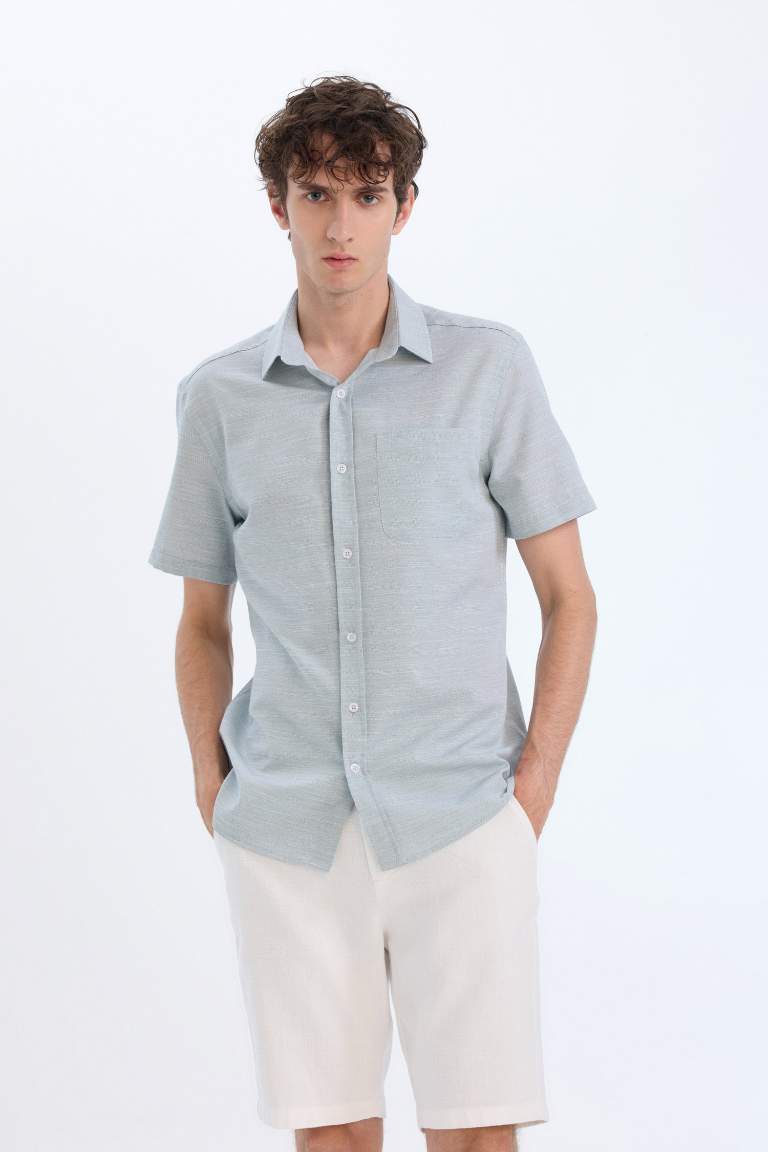 Modern Fit Polo Collar Short Sleeve Shirt