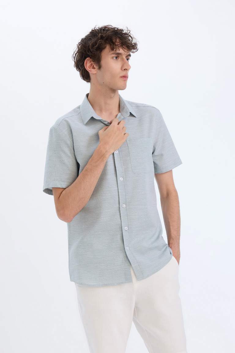 Modern Fit Polo Collar Short Sleeve Shirt