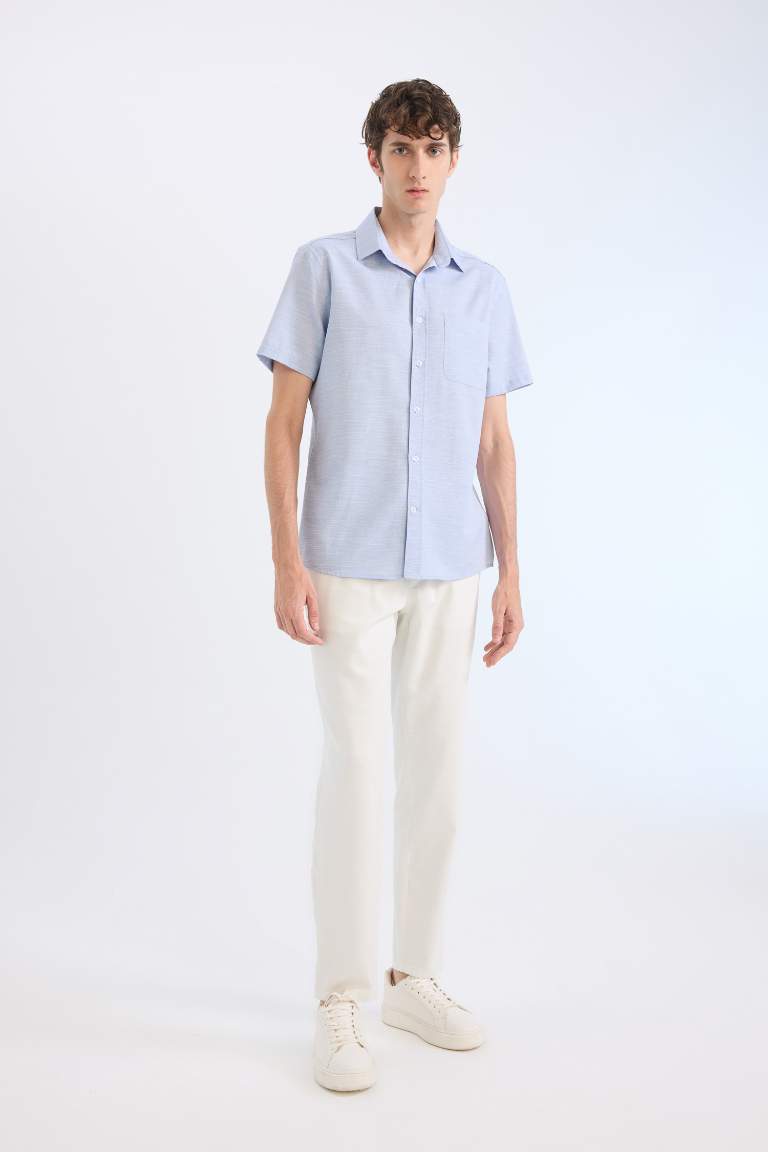 Modern Fit Polo Collar Short Sleeve Shirt