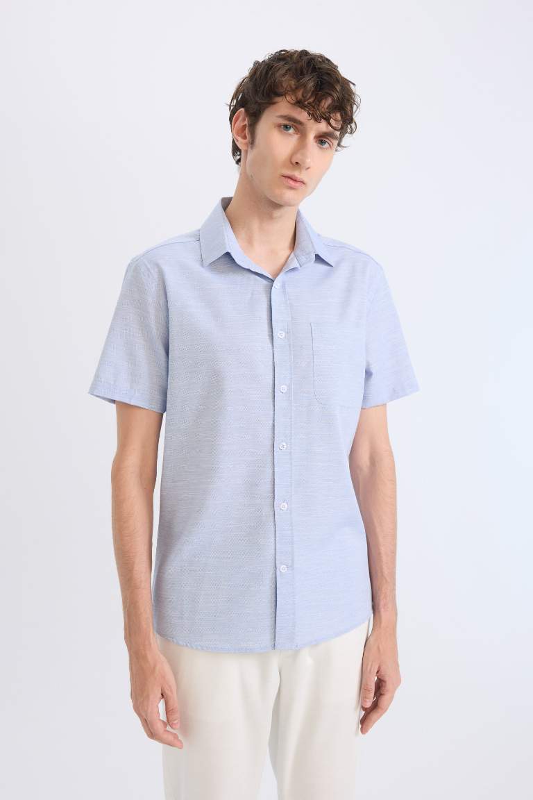 Modern Fit Polo Collar Short Sleeve Shirt