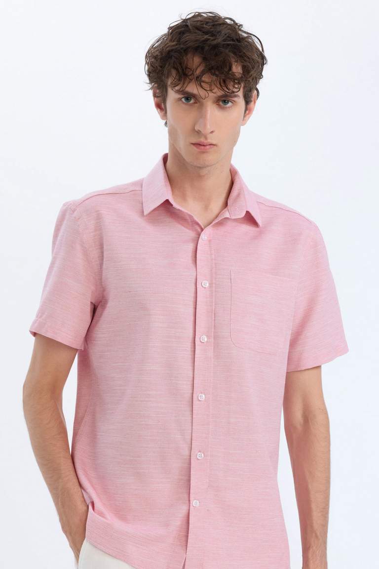 Modern Fit Polo Collar Short Sleeve Shirt