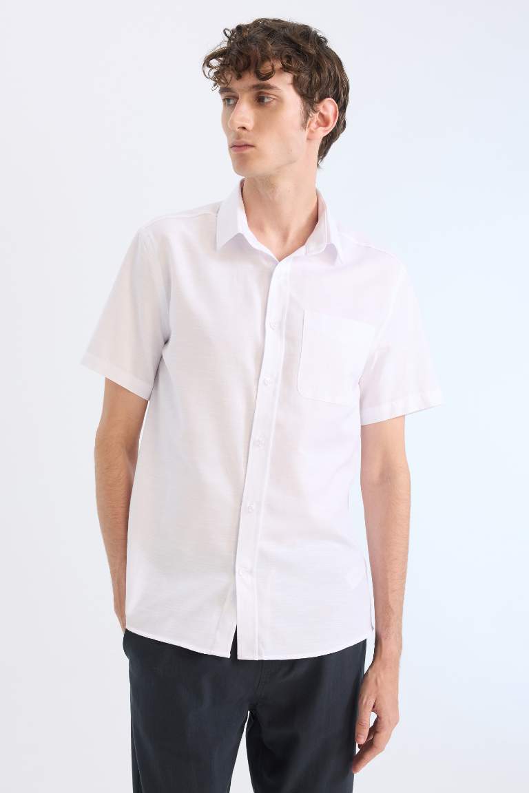 Modern Fit Polo Collar Short Sleeve Shirt