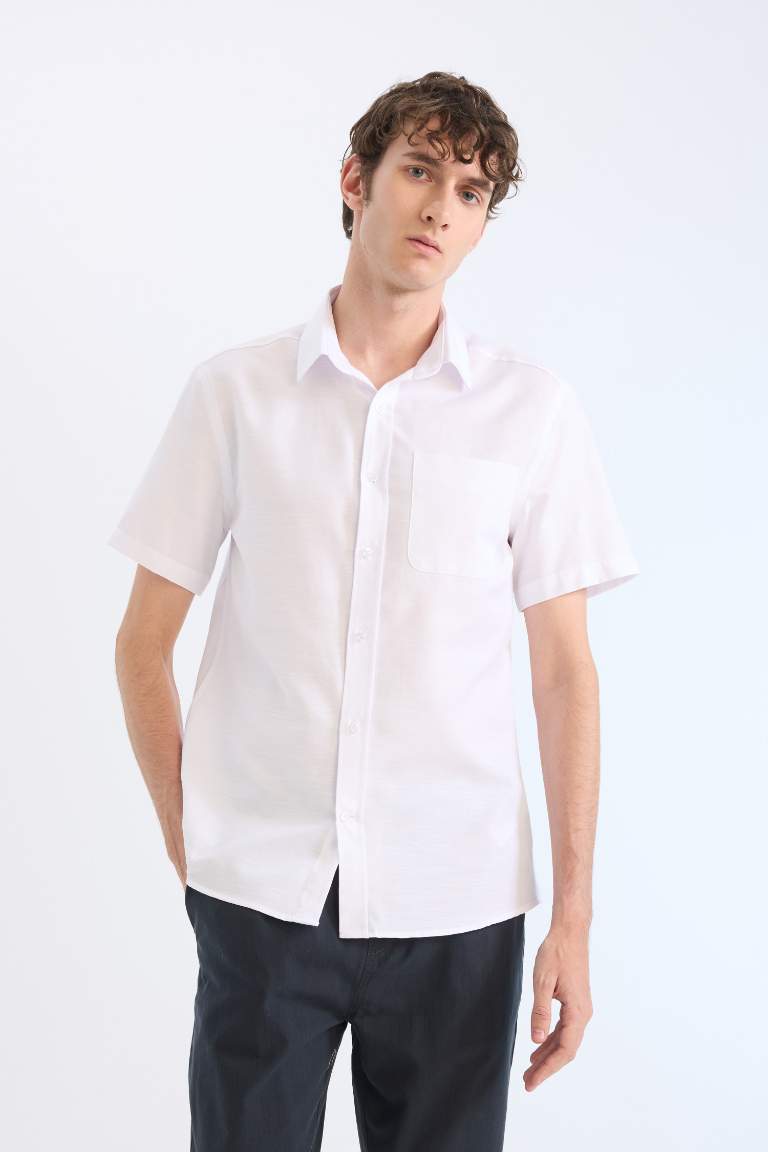 Modern Fit Polo Collar Short Sleeve Shirt