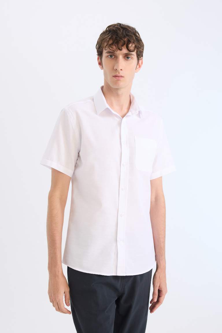 Modern Fit Polo Collar Short Sleeve Shirt