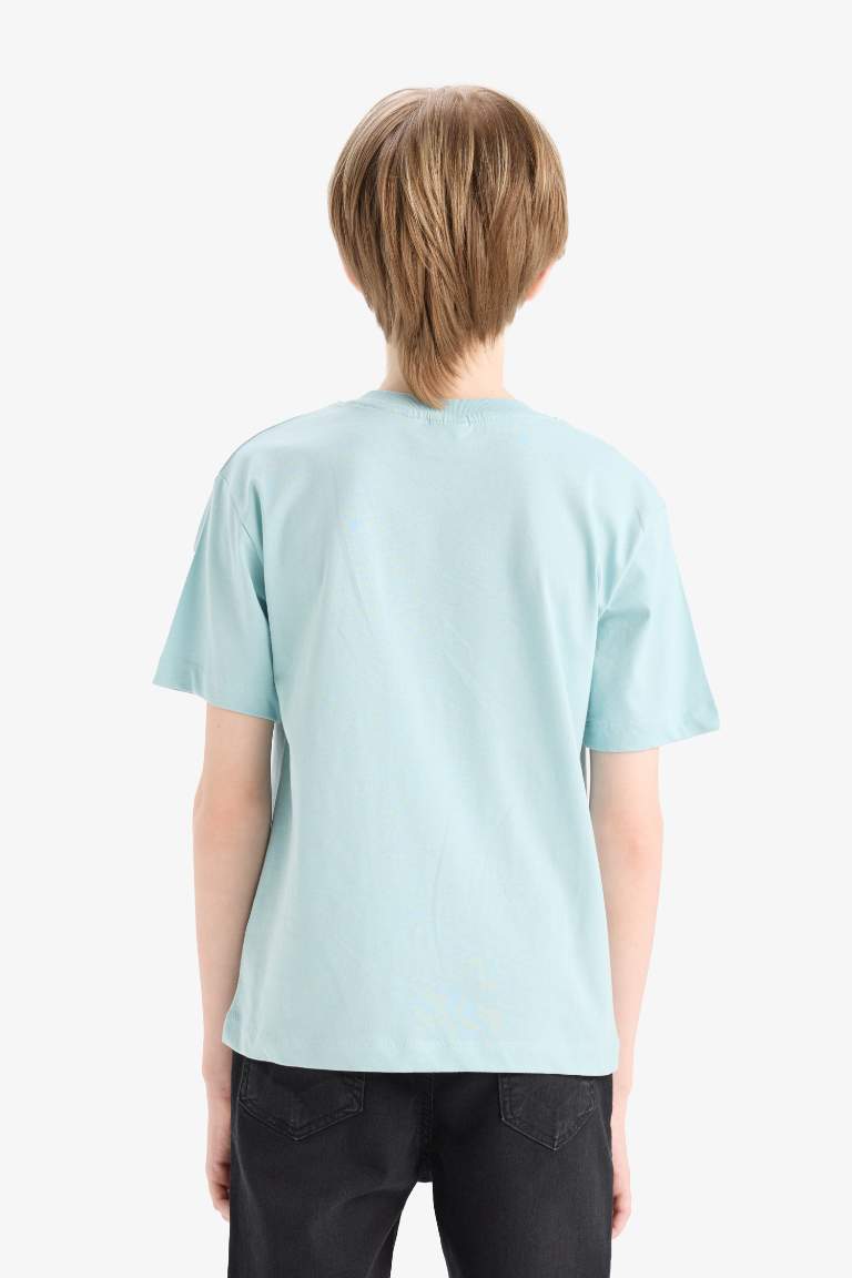 Boy Printed Crew Neck Short Sleeve T-Shirt