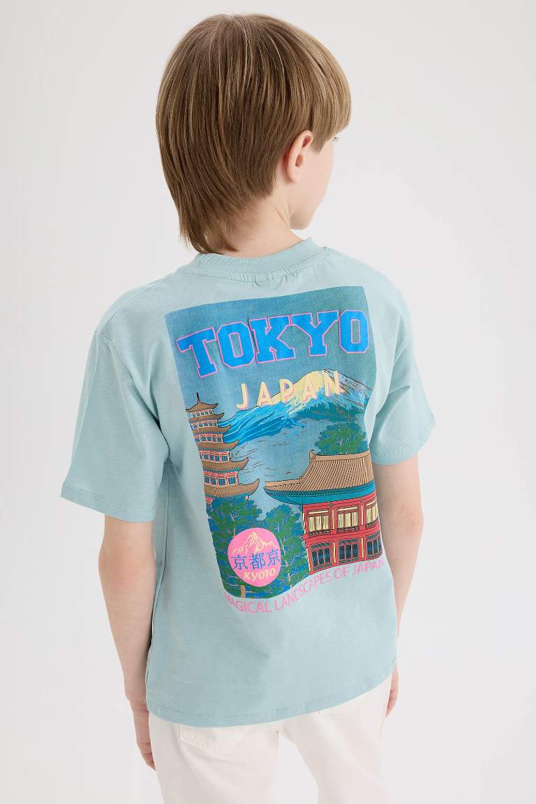 Boy Regular Fit Printed Crew Neck T-Shirt