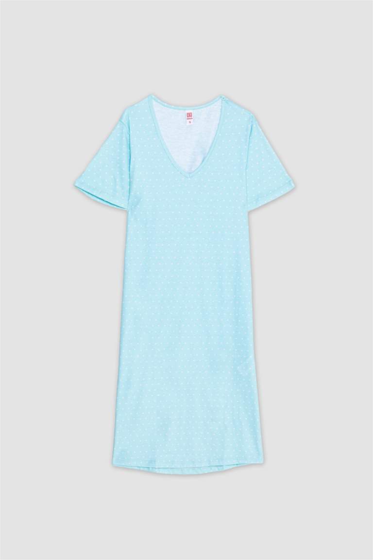 Fall in Love Regular Fit V Neck Dress