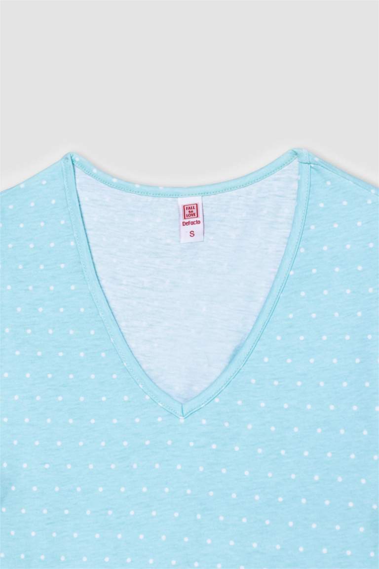 Fall in Love Regular Fit V Neck Dress