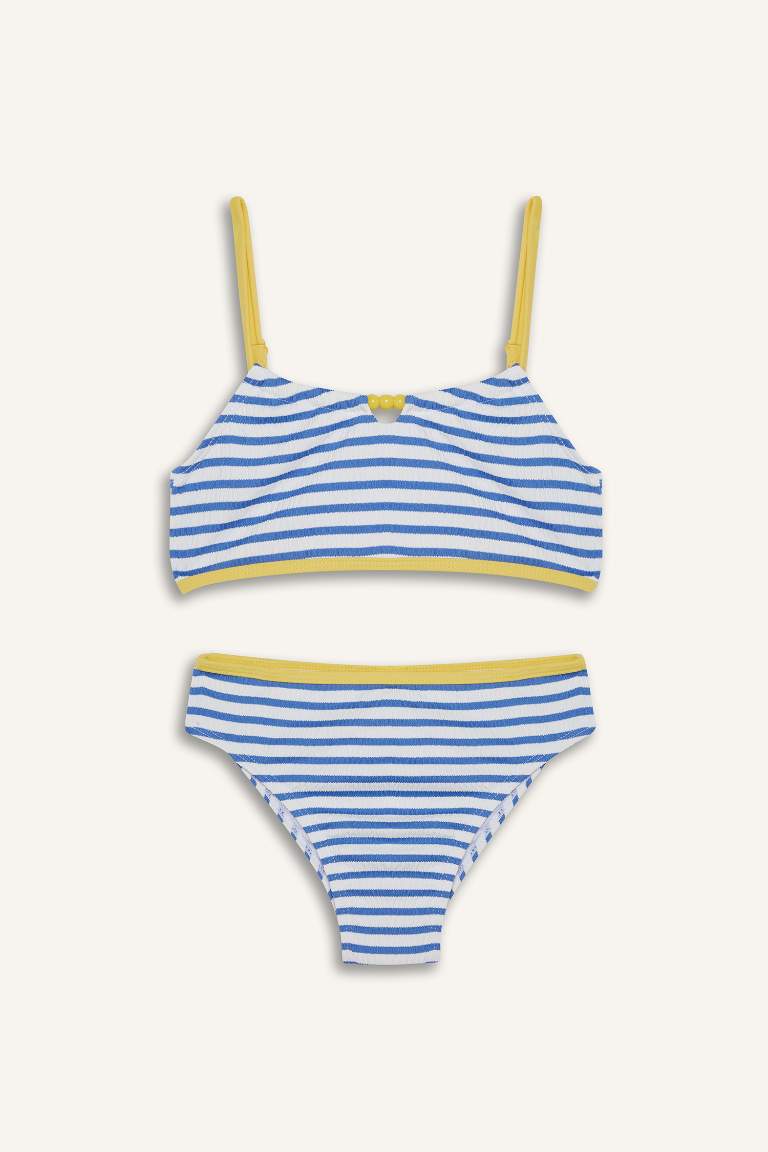 Kız Çocuk Çizgili Bikini Takımı