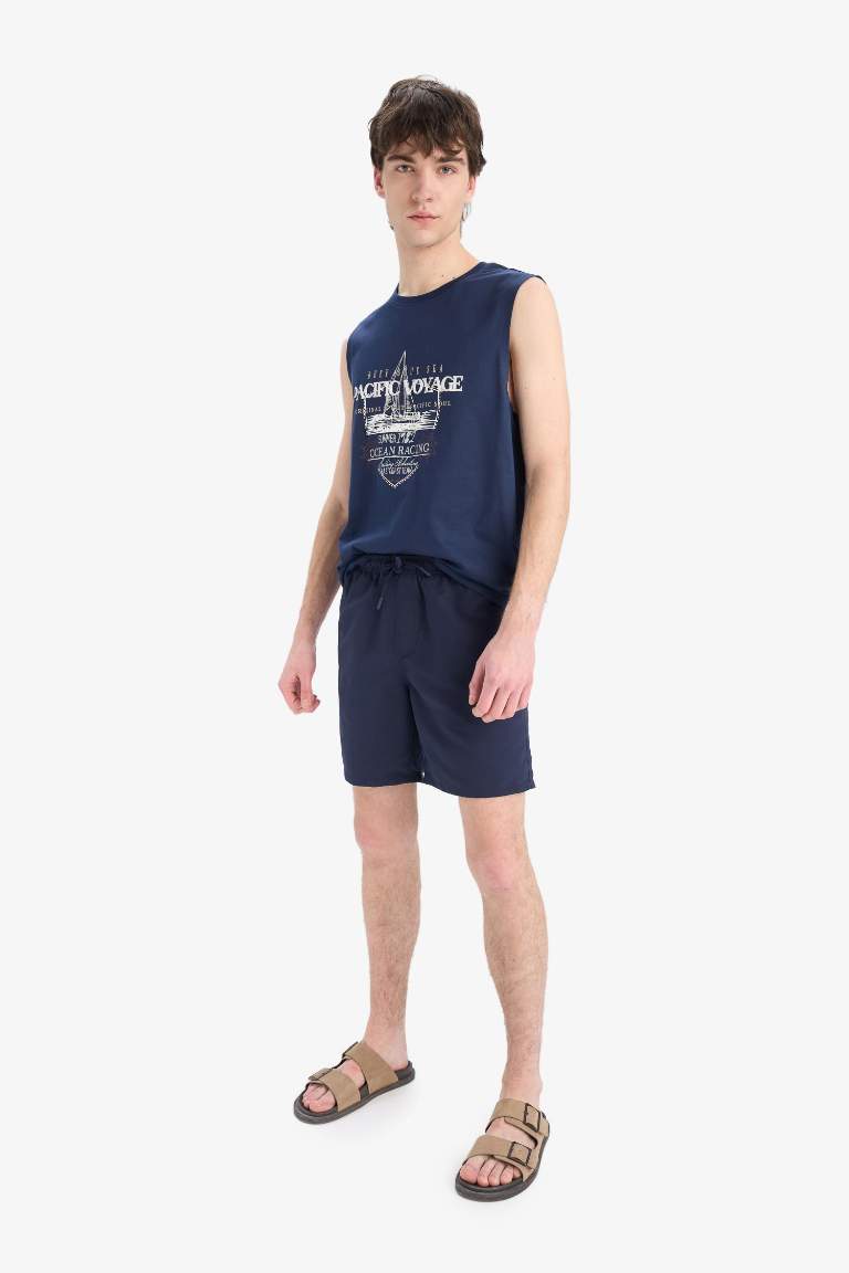 Regular Fit Kısa Boy Deniz Şortu