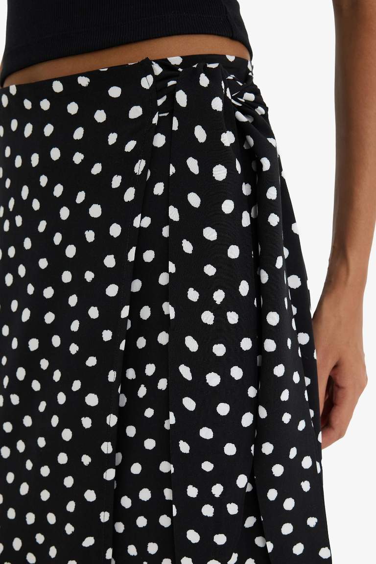 A Cut Printed Mini Skirt