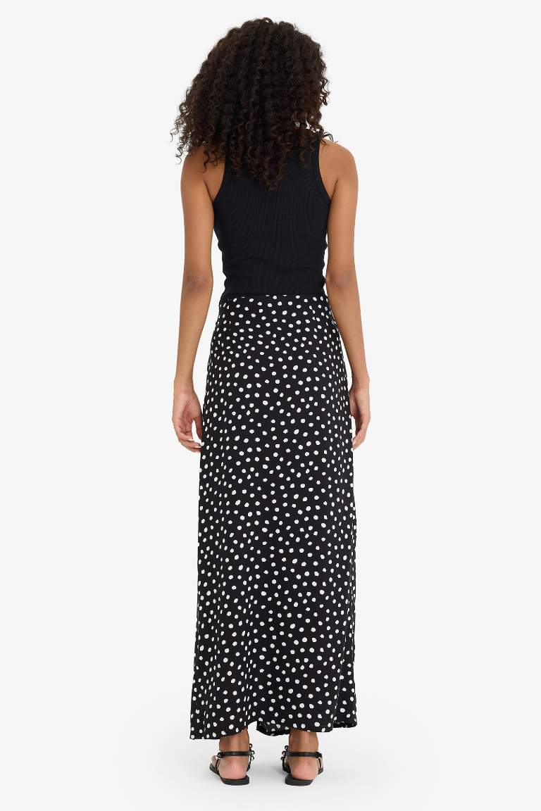A Cut Printed Mini Skirt