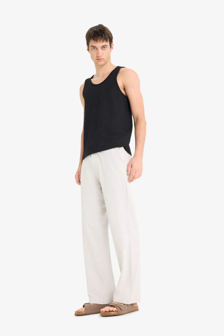 Beli Bağcıklı Wide Leg Geniş Paça Eşofman Altı