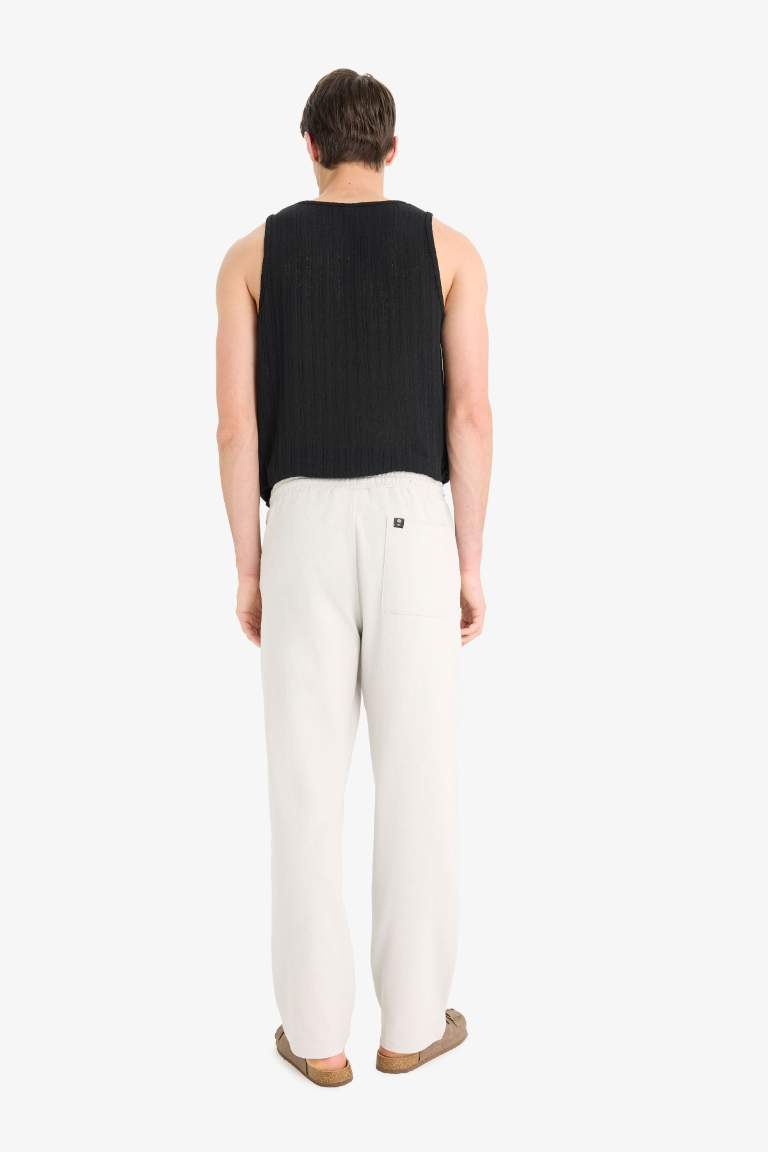 Beli Bağcıklı Wide Leg Geniş Paça Eşofman Altı