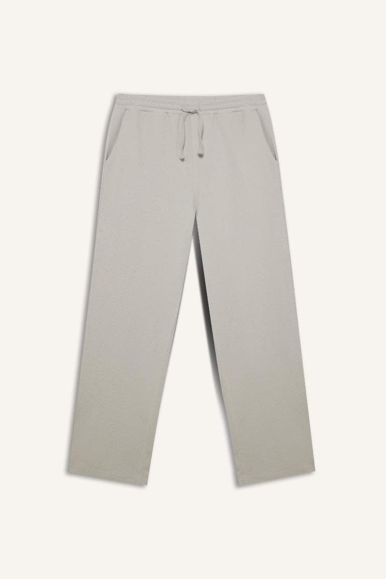 Beli Bağcıklı Wide Leg Geniş Paça Eşofman Altı
