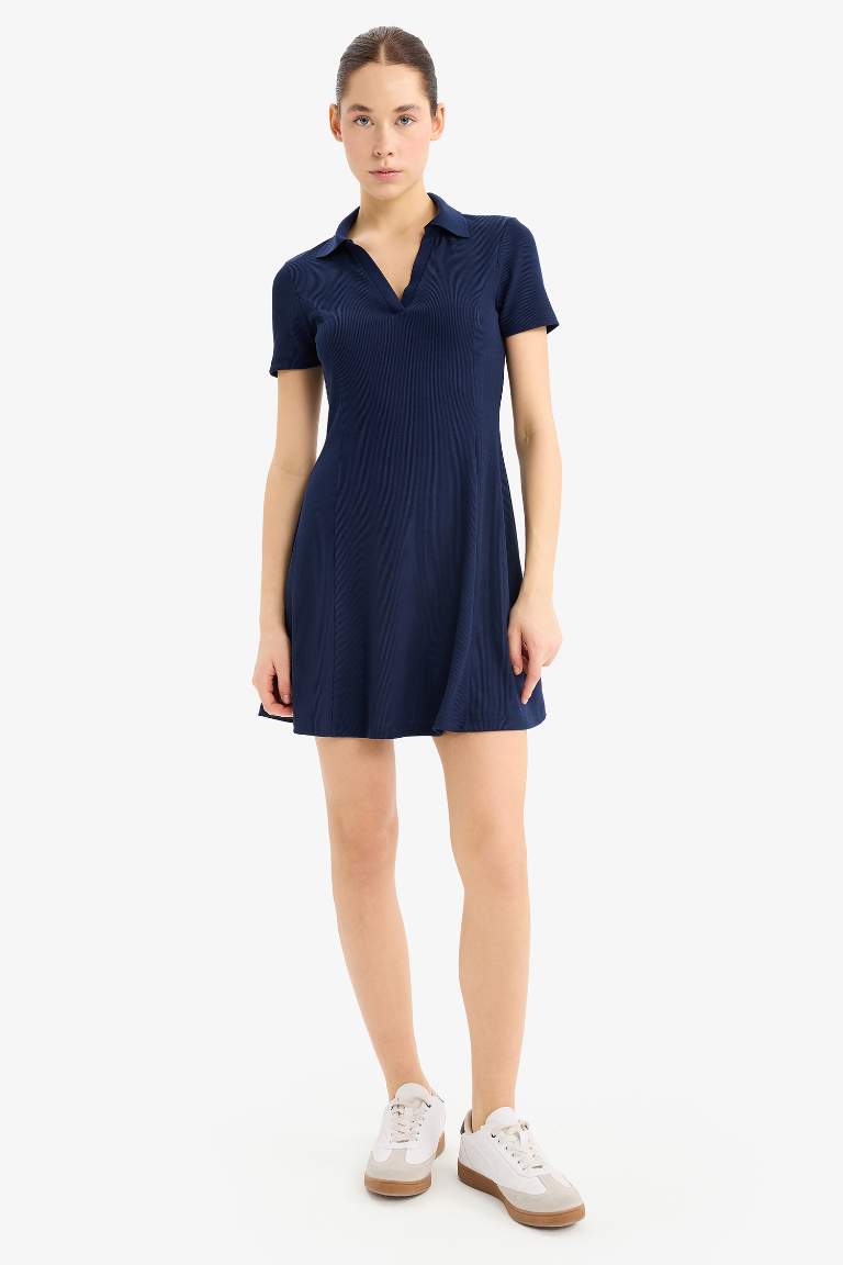 Polo Collar Camisole Mini Dress