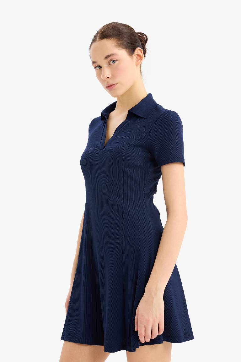 Polo Collar Camisole Mini Dress