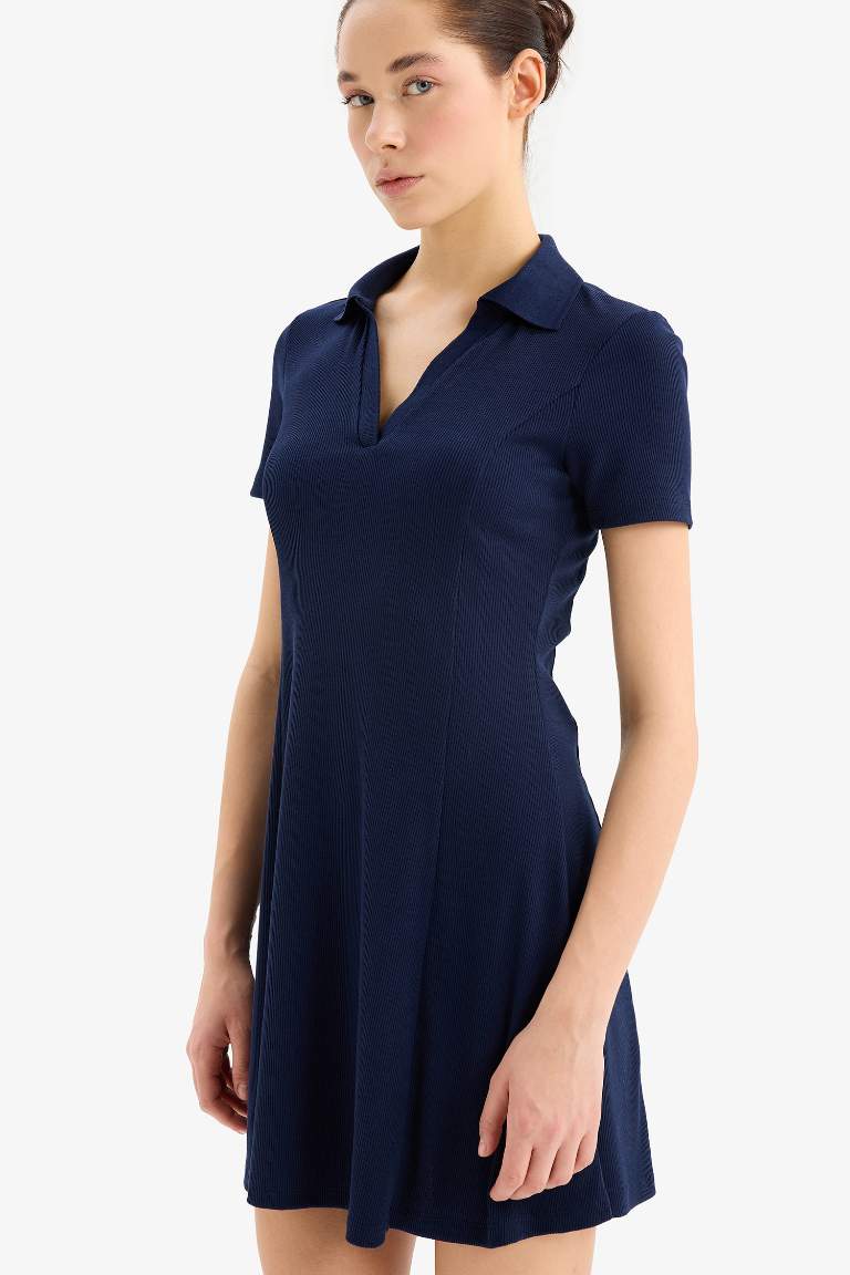 Polo Collar Camisole Mini Dress