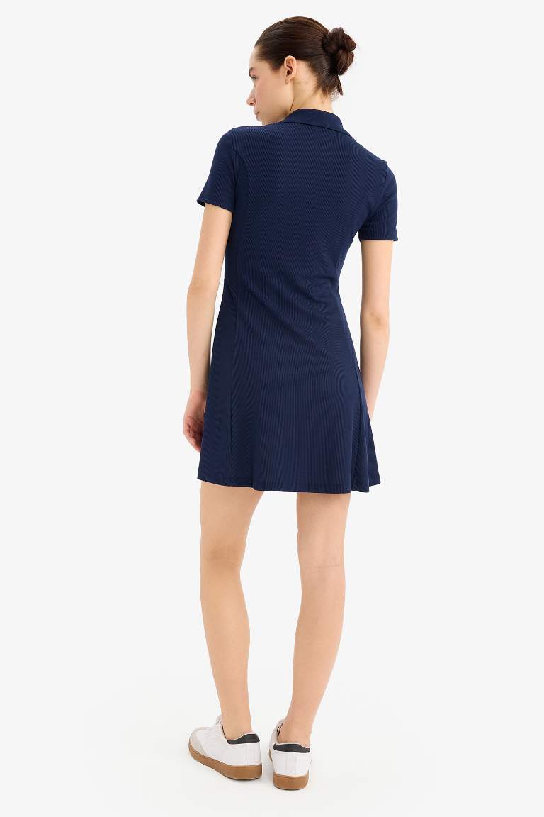 Polo Collar Camisole Mini Dress