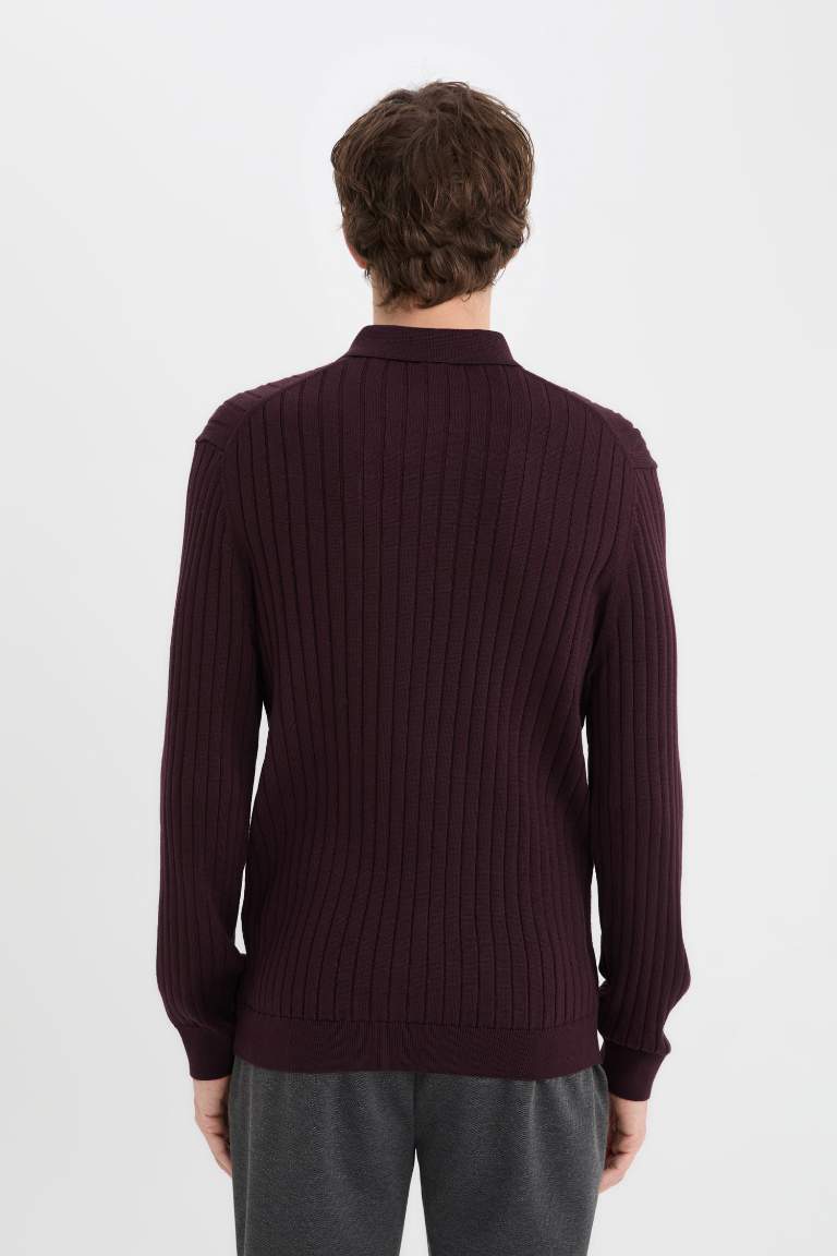 Standard Fit Polo Collar Knitwear Pullover