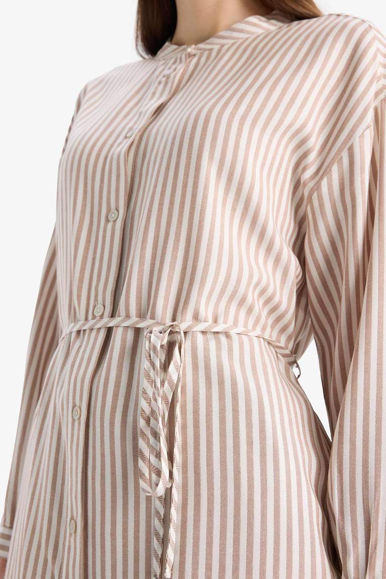 Relax Fit Striped Long Sleeve Tunic