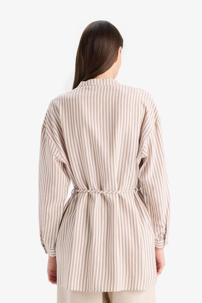 Relax Fit Striped Long Sleeve Tunic