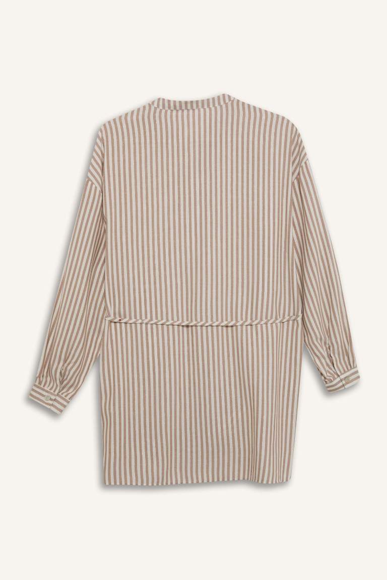 Relax Fit Striped Long Sleeve Tunic