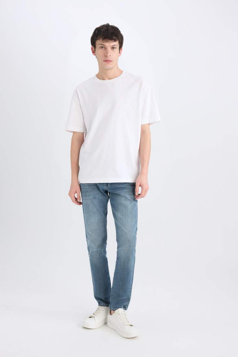 Pedro Slim Fit Dar Kalıp Normal Bel Dar Paça Jean Pantolon