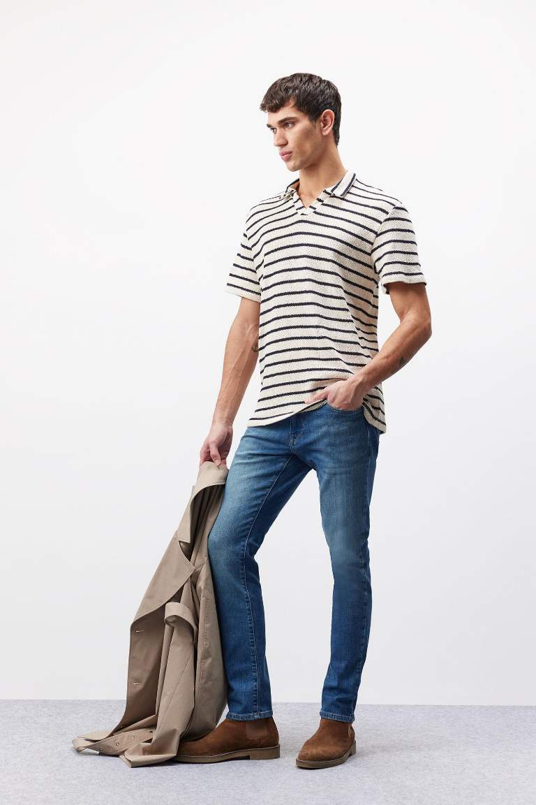 Pedro Slim Fit Dar Kalıp Normal Bel Dar Paça Jean Pantolon