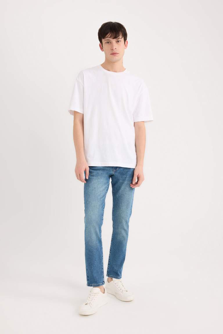 Pedro Slim Fit Dar Kalıp Normal Bel Dar Paça Jean Pantolon