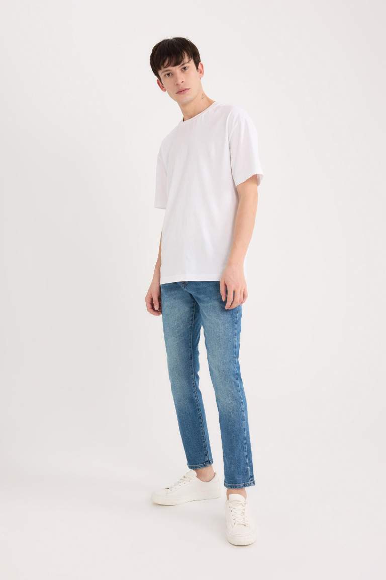 Pedro Slim Fit Dar Kalıp Normal Bel Dar Paça Jean Pantolon