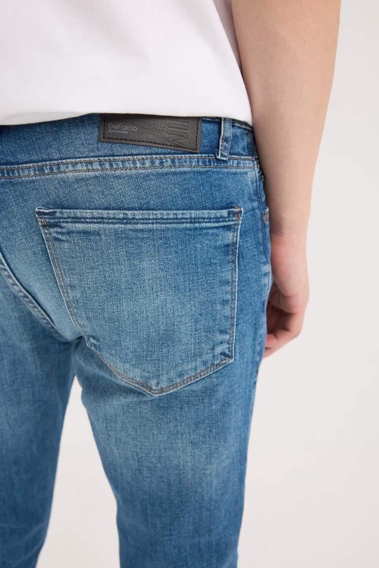 Pedro Slim Fit Dar Kalıp Normal Bel Dar Paça Jean Pantolon