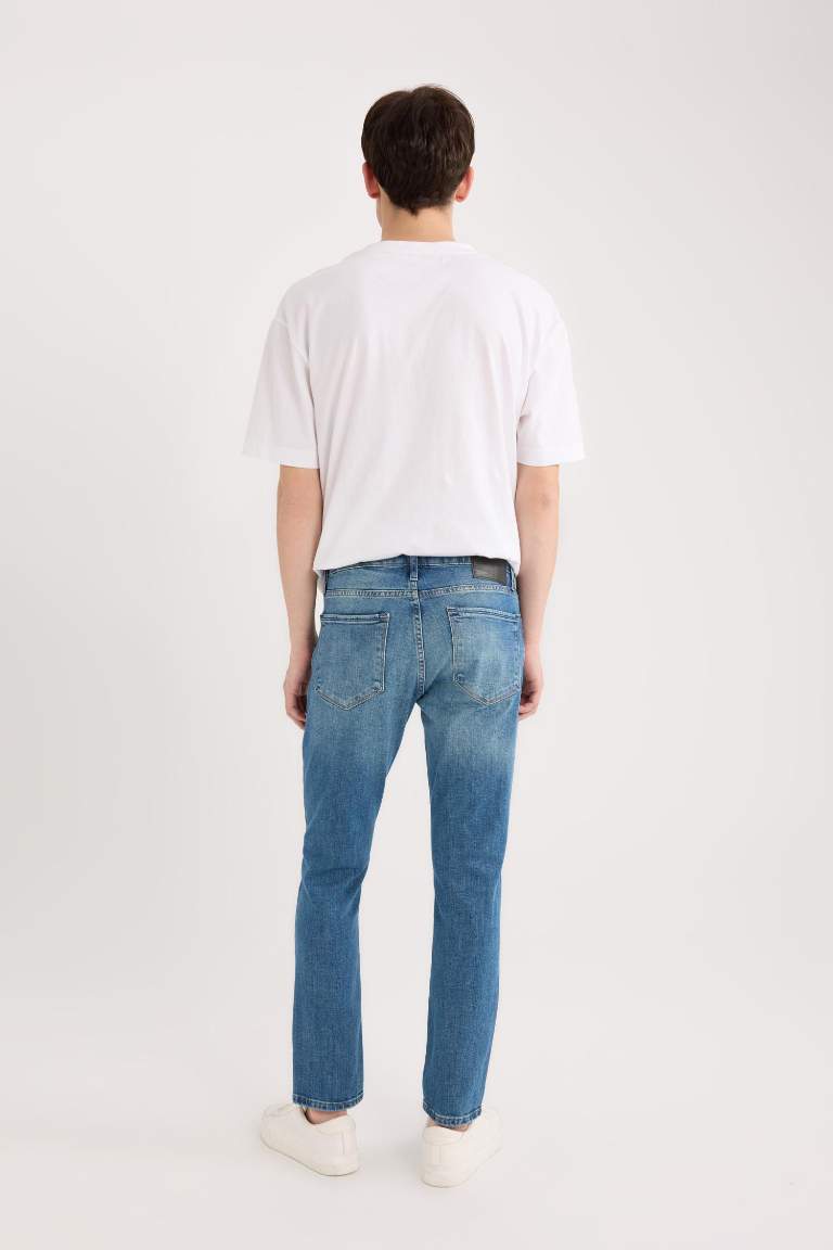 Pedro Slim Fit Dar Kalıp Normal Bel Dar Paça Jean Pantolon