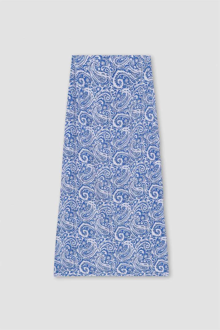A Cut Floral Midi Skirt