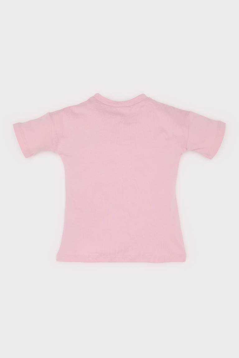 Baby Girl Regular Fit Crew Neck Short Sleeve T-Shirt